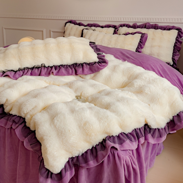 91家纺网 家纺一手货源 找家纺 （总）睡美人 2025新款亲肤舒适牛奶绒单品系列单被套单品被套单件被套