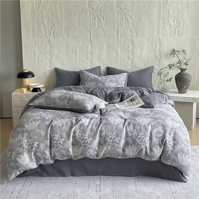 91家纺网 家纺一手货源 找家纺 （总）佰亿莱 2025新款棉麻双层纱四件套