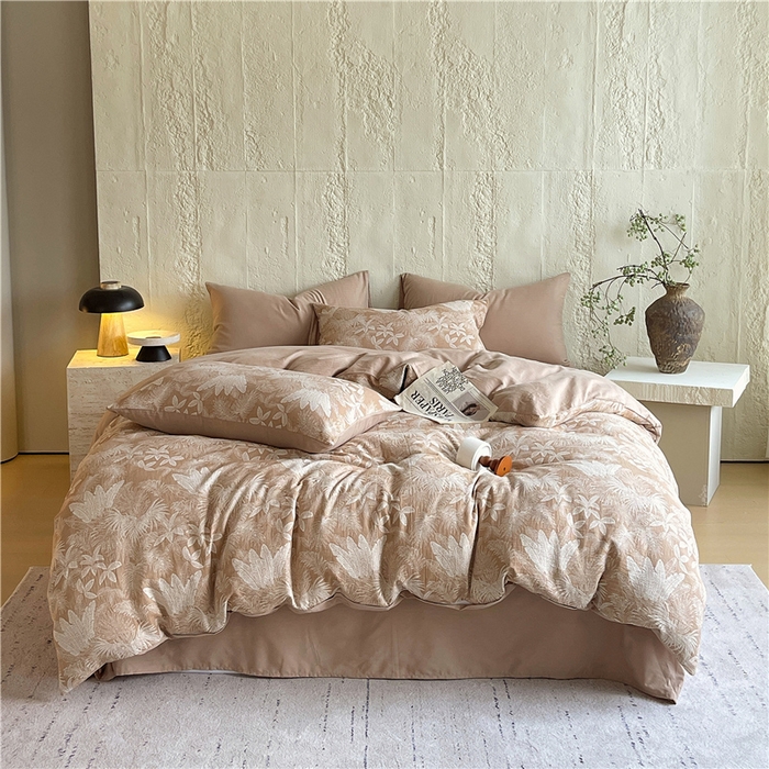 91家纺网 家纺一手货源 找家纺 （总）佰亿莱 2025新款棉麻双层纱四件套