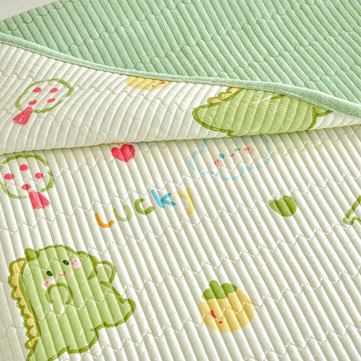 91家纺网 家纺一手货源 找家纺 X猫先生 2025新品棉加绒床盖一面全棉一面牛奶绒床盖炕盖加厚床单床垫四季款 幸运独角龙（A棉B绒）