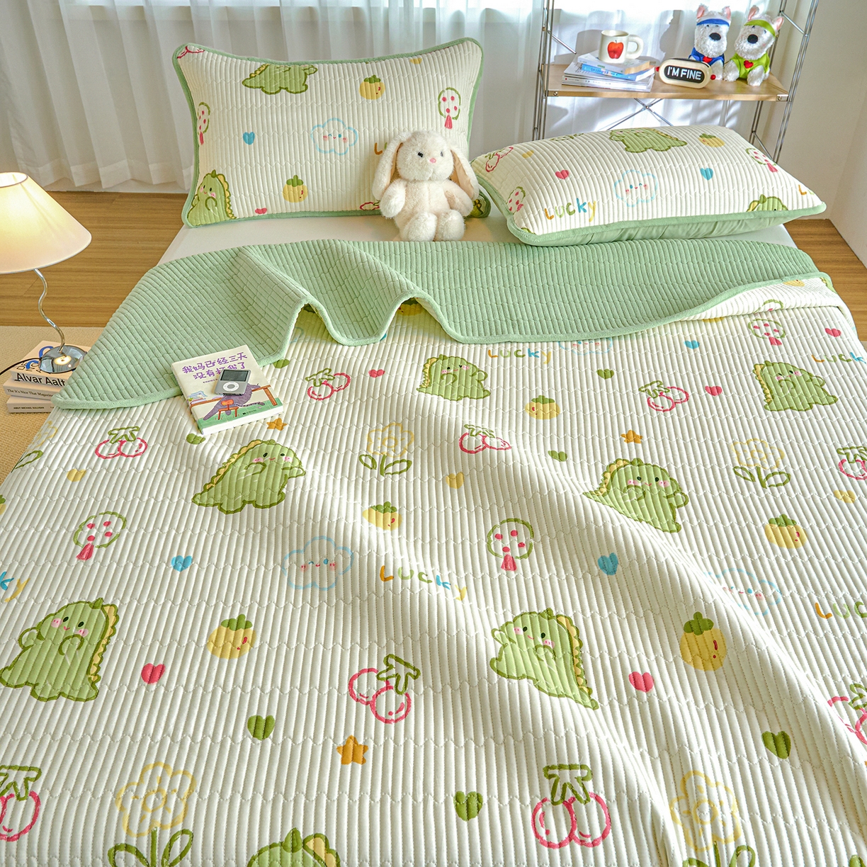 91家纺网 家纺一手货源 找家纺 X猫先生 2025新品棉加绒床盖一面全棉一面牛奶绒床盖炕盖加厚床单床垫四季款 幸运独角龙（A棉B绒）