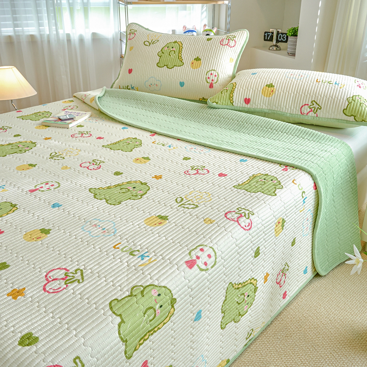 91家纺网 家纺一手货源 找家纺 X猫先生 2025新品棉加绒床盖一面全棉一面牛奶绒床盖炕盖加厚床单床垫四季款 幸运独角龙（A棉B绒）