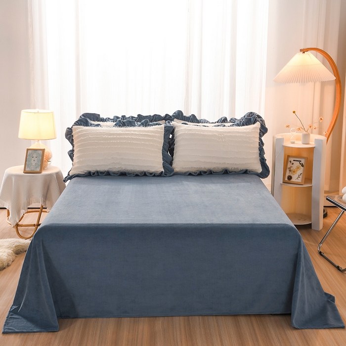 91家纺网 家纺一手货源 找家纺 （总）睡美人 2025新款亲肤舒适牛奶绒单品系列单床单单品床单单件床单