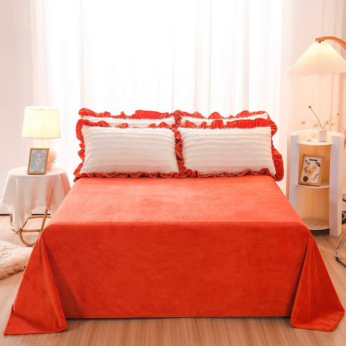 91家纺网 家纺一手货源 找家纺 （总）睡美人 2025新款亲肤舒适牛奶绒单品系列单床单单品床单单件床单