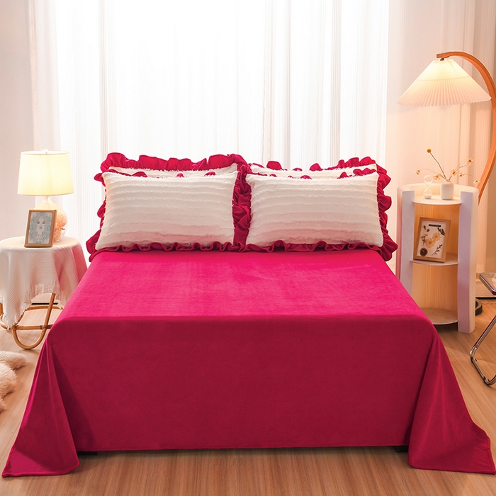 91家纺网 家纺一手货源 找家纺 （总）睡美人 2025新款亲肤舒适牛奶绒单品系列单床单单品床单单件床单