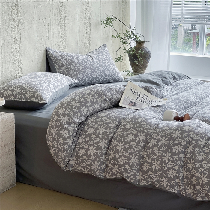 91家纺网 家纺一手货源 找家纺 （总）佰亿莱 2025新款棉麻双层纱四件套