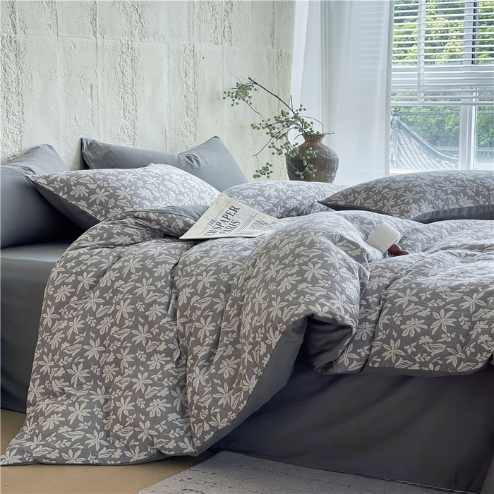 91家纺网 家纺一手货源 找家纺 （总）佰亿莱 2025新款棉麻双层纱四件套