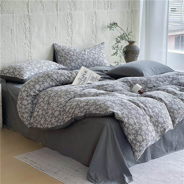 91家纺网 家纺一手货源 找家纺 （总）佰亿莱 2025新款棉麻双层纱四件套