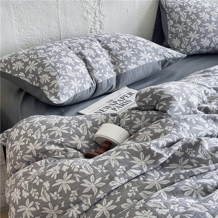 91家纺网 家纺一手货源 找家纺 （总）佰亿莱 2025新款棉麻双层纱四件套