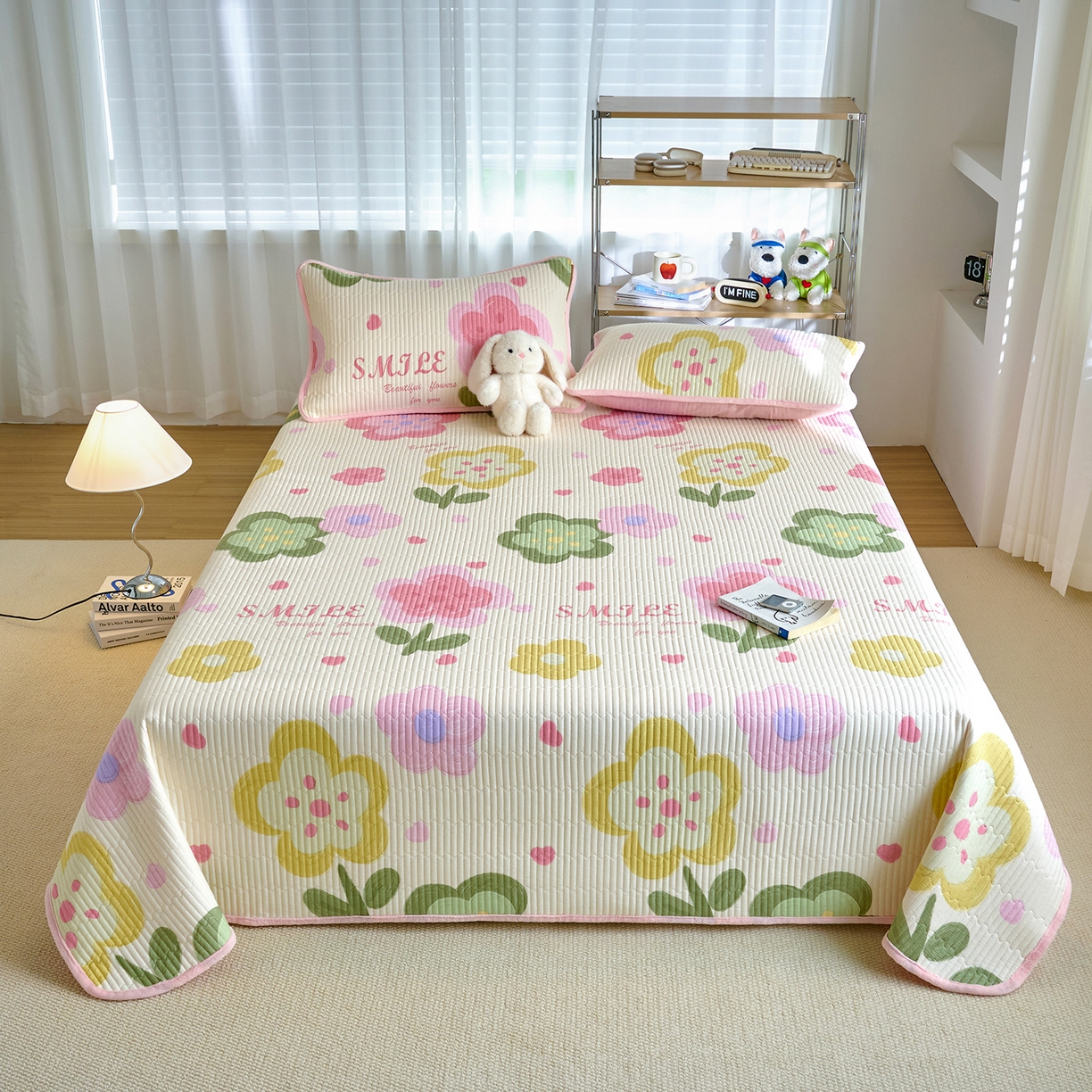 91家纺网 家纺一手货源 找家纺 X猫先生 2025新品棉加绒床盖一面全棉一面牛奶绒床盖炕盖加厚床单床垫四季款 贝利花都（A棉B绒）