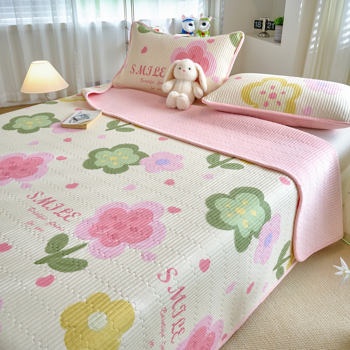 91家纺网 家纺一手货源 找家纺 X猫先生 2025新品棉加绒床盖一面全棉一面牛奶绒床盖炕盖加厚床单床垫四季款 贝利花都（A棉B绒）