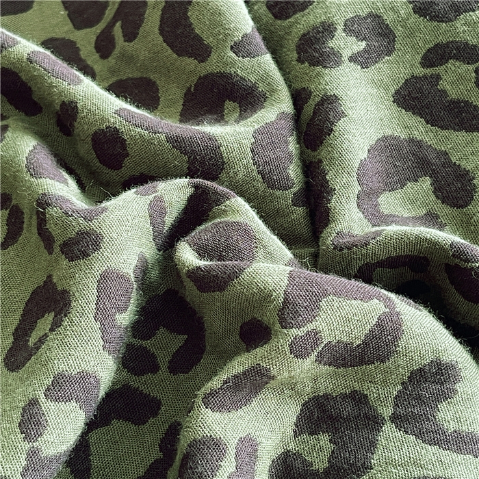 91家纺网 家纺一手货源 找家纺 佰亿莱 2026新款棉麻双层纱四件套 豹纹