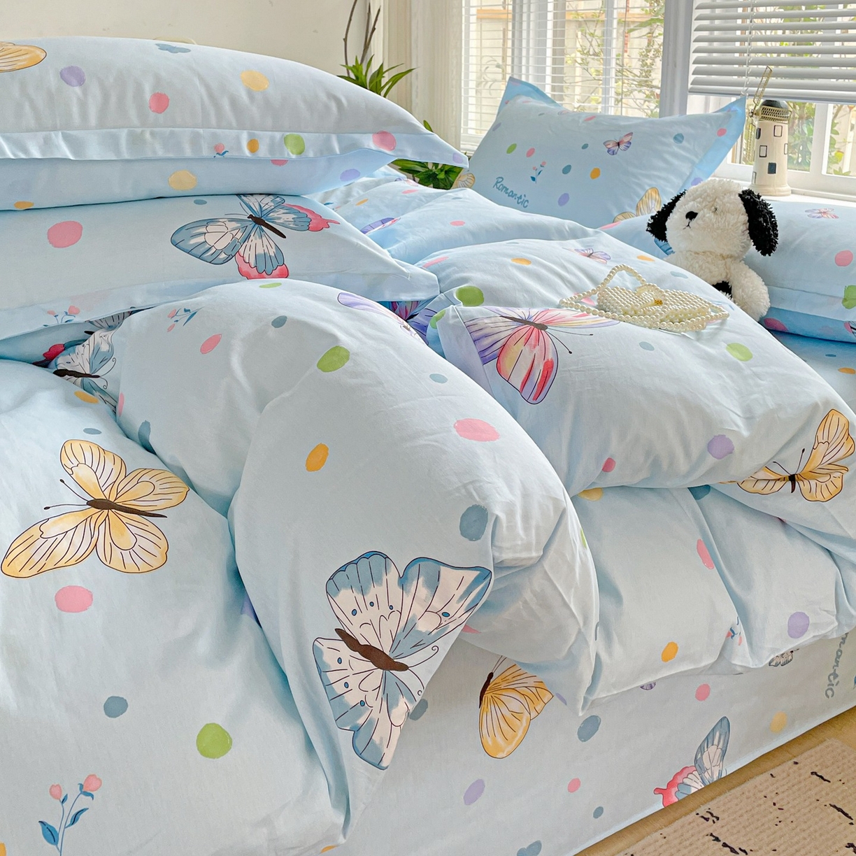 91家纺网 家纺一手货源 找家纺 （总）文黛家居 2025新款全棉喷气印花全棉纯棉印花系列四件套