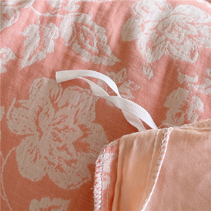 91家纺网 家纺一手货源 找家纺 佰亿莱 2026新款棉麻双层纱四件套 卡罗拉-粉