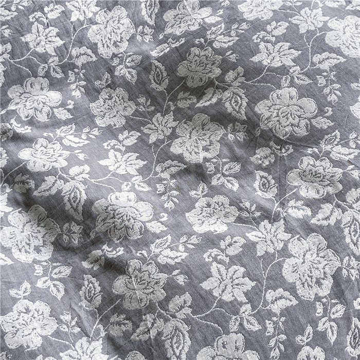 91家纺网 家纺一手货源 找家纺 佰亿莱 2026新款棉麻双层纱四件套 卡罗拉-灰