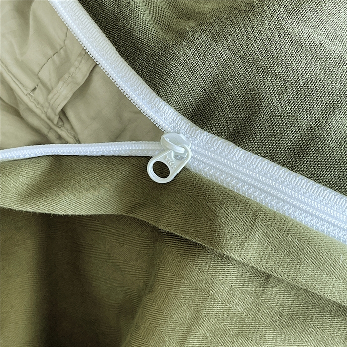 91家纺网 家纺一手货源 找家纺 佰亿莱 2026新款棉麻双层纱四件套 恐龙-绿