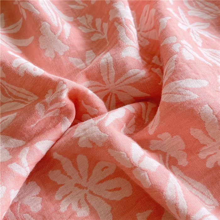 91家纺网 家纺一手货源 找家纺 佰亿莱 2026新款棉麻双层纱四件套 茉莉-粉