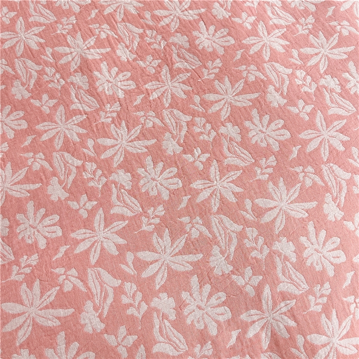 91家纺网 家纺一手货源 找家纺 佰亿莱 2026新款棉麻双层纱四件套 茉莉-粉