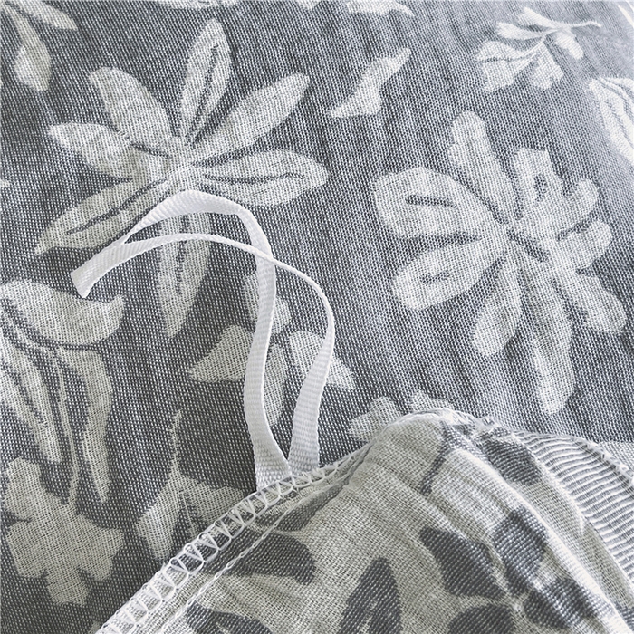 91家纺网 家纺一手货源 找家纺 佰亿莱 2026新款棉麻双层纱四件套 茉莉-深灰