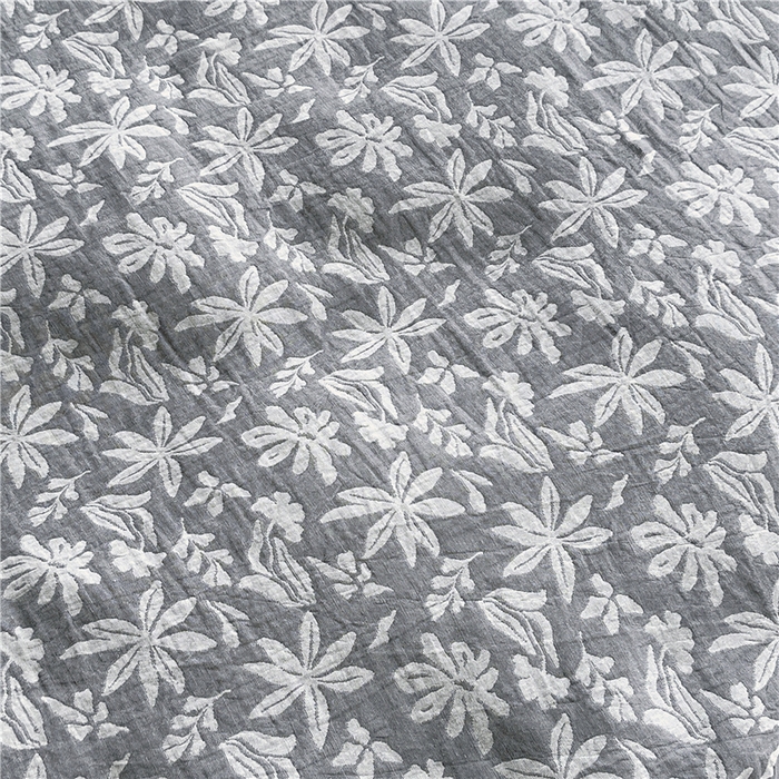 91家纺网 家纺一手货源 找家纺 佰亿莱 2026新款棉麻双层纱四件套 茉莉-深灰