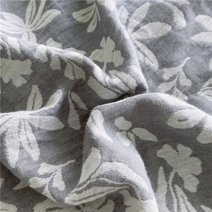 91家纺网 家纺一手货源 找家纺 佰亿莱 2026新款棉麻双层纱四件套 茉莉-深灰