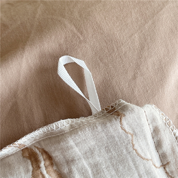 91家纺网 家纺一手货源 找家纺 佰亿莱 2026新款棉麻双层纱四件套 云海