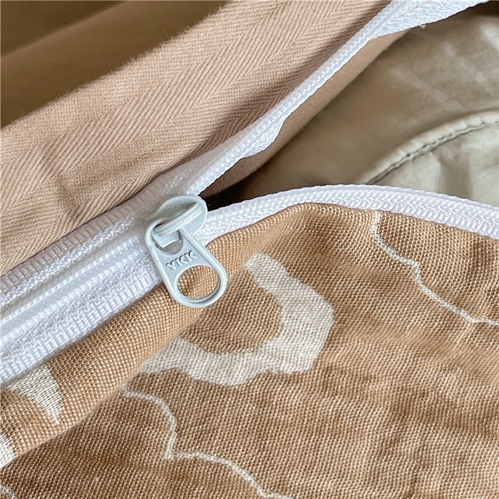 91家纺网 家纺一手货源 找家纺 佰亿莱 2026新款棉麻双层纱四件套 云海