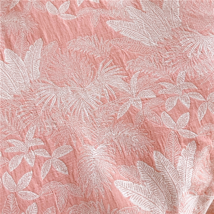 91家纺网 家纺一手货源 找家纺 佰亿莱 2026新款棉麻双层纱四件套 云木林-粉