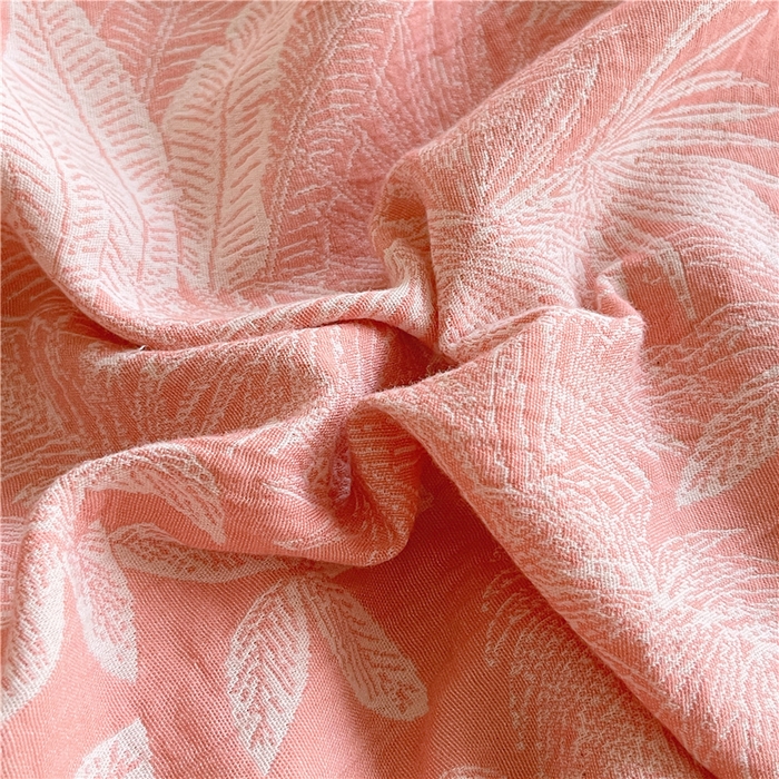 91家纺网 家纺一手货源 找家纺 佰亿莱 2026新款棉麻双层纱四件套 云木林-粉