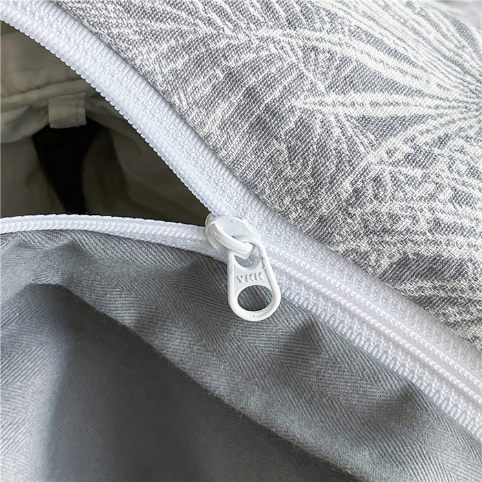 91家纺网 家纺一手货源 找家纺 佰亿莱 2026新款棉麻双层纱四件套 云木林-灰