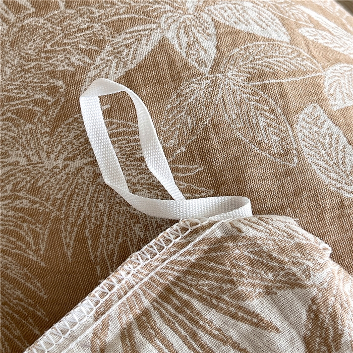 91家纺网 家纺一手货源 找家纺 佰亿莱 2026新款棉麻双层纱四件套 云木林-奶咖