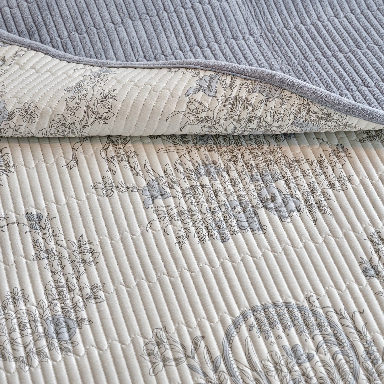 91家纺网 家纺一手货源 找家纺 X猫先生 2025新品棉加绒床盖一面全棉一面牛奶绒床盖炕盖加厚床单床垫四季款 莫奈花园（A棉B绒）