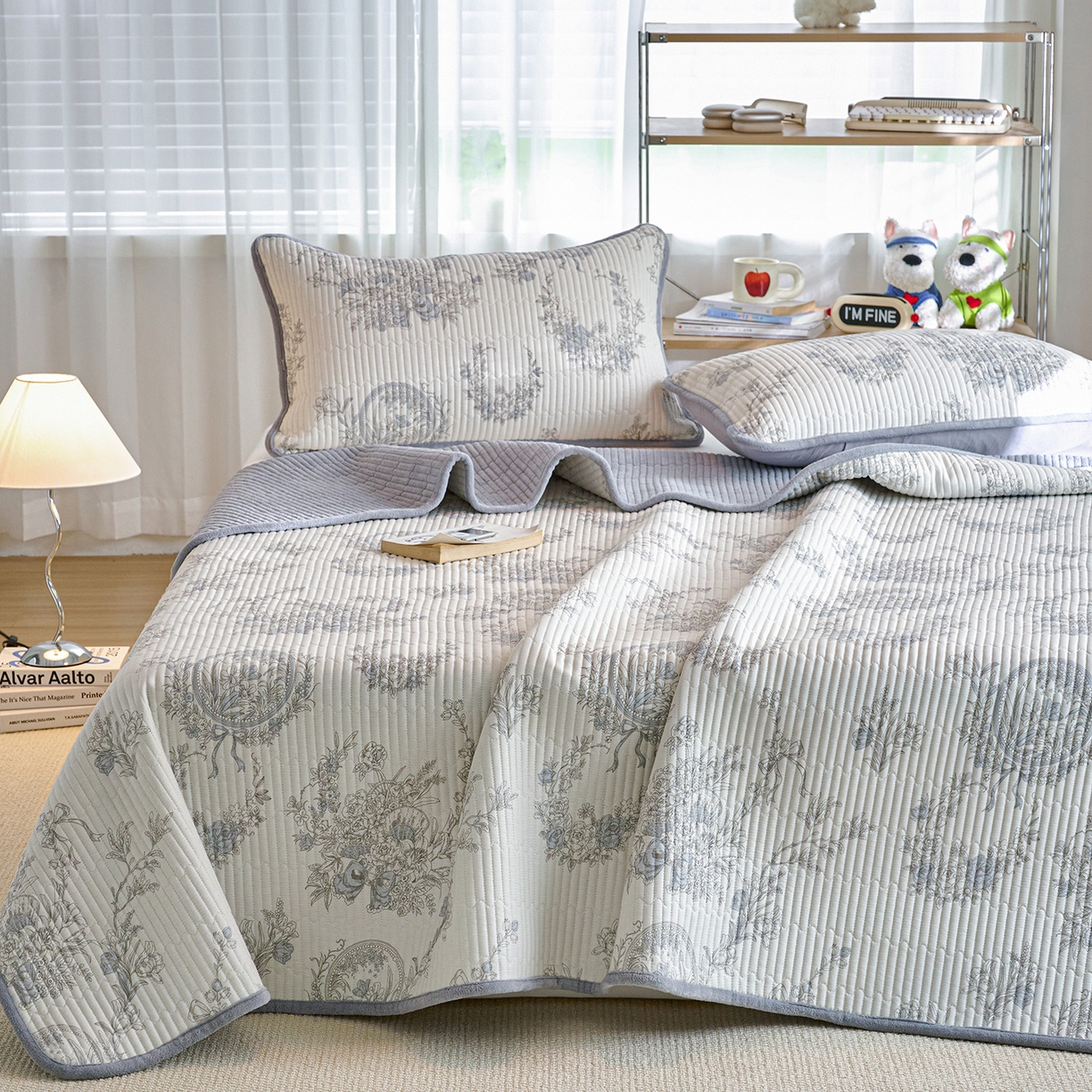 91家纺网 家纺一手货源 找家纺 X猫先生 2025新品棉加绒床盖一面全棉一面牛奶绒床盖炕盖加厚床单床垫四季款 莫奈花园（A棉B绒）