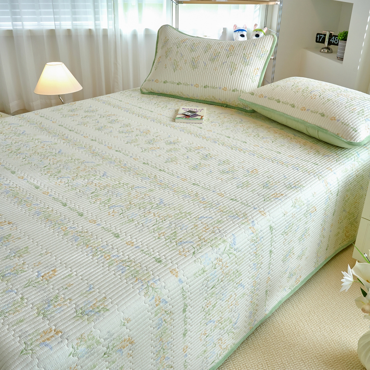 91家纺网 家纺一手货源 找家纺 X猫先生 2025新品棉加绒床盖一面全棉一面牛奶绒床盖炕盖加厚床单床垫四季款 丛草集（A棉B绒）