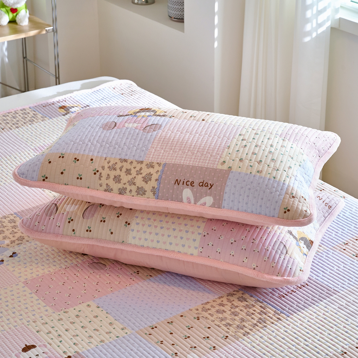 91家纺网 家纺一手货源 找家纺 X猫先生 2025新品棉加绒床盖一面全棉一面牛奶绒床盖炕盖加厚床单床垫四季款 丹麦女孩（A面B绒）