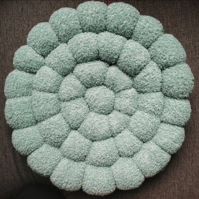 91家纺网 家纺一手货源 找家纺 （总）李帅家居 2025新款简约纯色编织饼干坐垫ins奶油风飘窗沙发靠垫法式奶油风可爱轻奢民宿客厅小众抱枕套