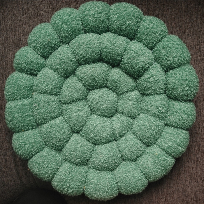 91家纺网 家纺一手货源 找家纺 （总）李帅家居 2025新款简约纯色编织饼干坐垫ins奶油风飘窗沙发靠垫法式奶油风可爱轻奢民宿客厅小众抱枕套