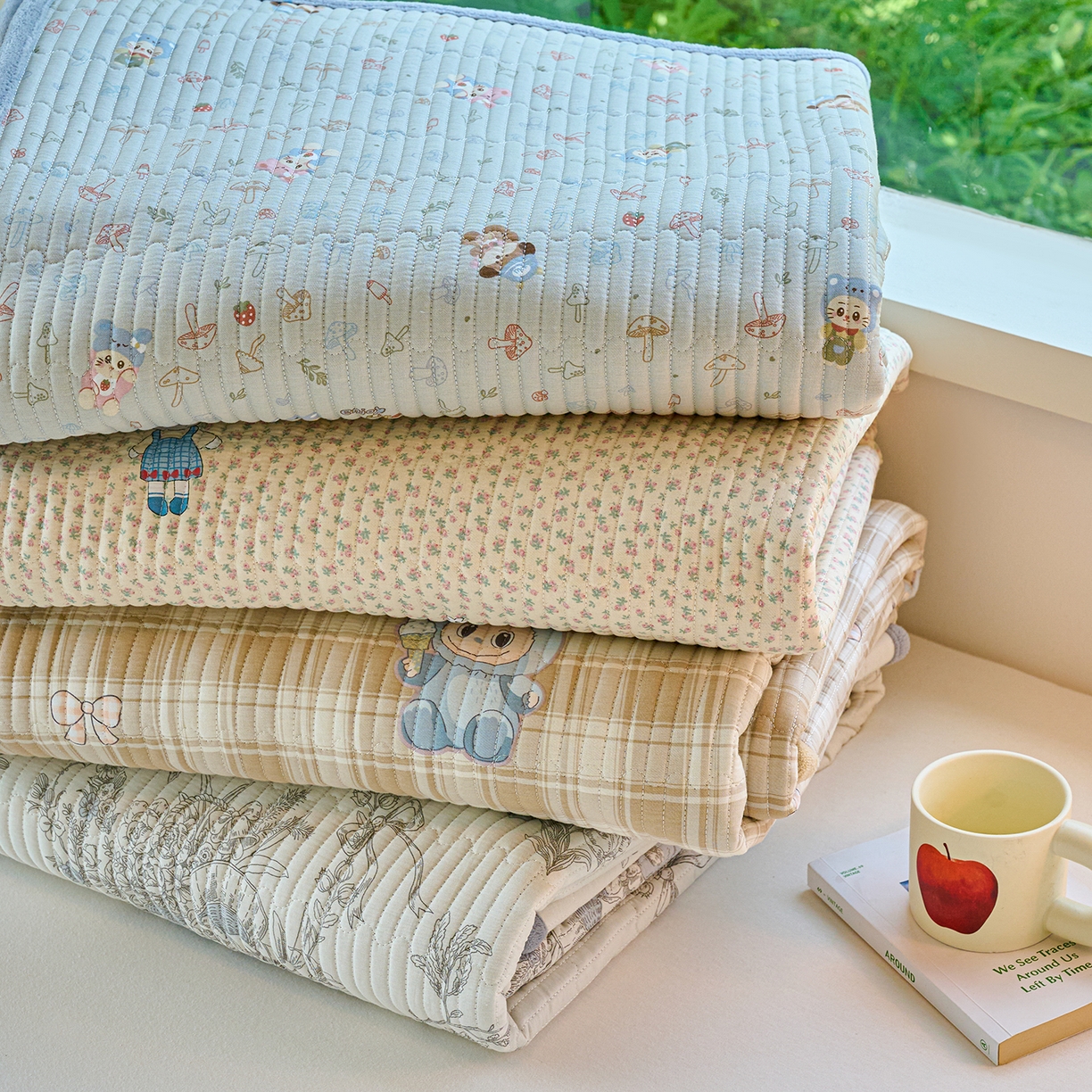 X猫先生 2025新品棉加绒床盖一面全棉一面牛奶绒床盖炕盖加厚床单床垫四季款 组合图