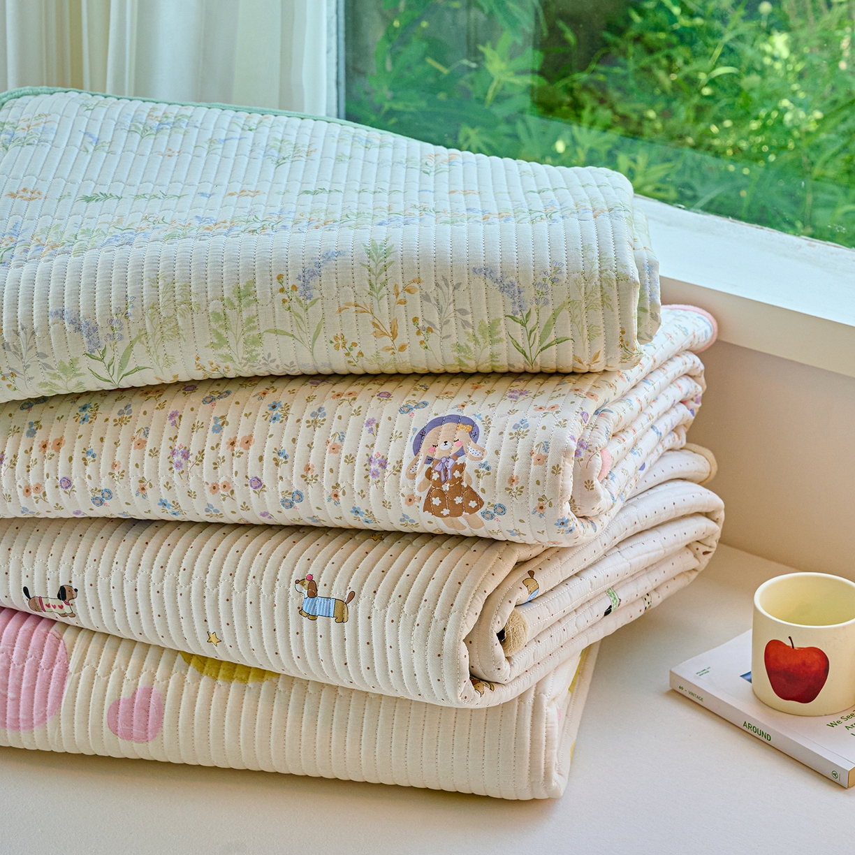 91家纺网 家纺一手货源 找家纺 X猫先生 2025新品棉加绒床盖一面全棉一面牛奶绒床盖炕盖加厚床单床垫四季款 组合图