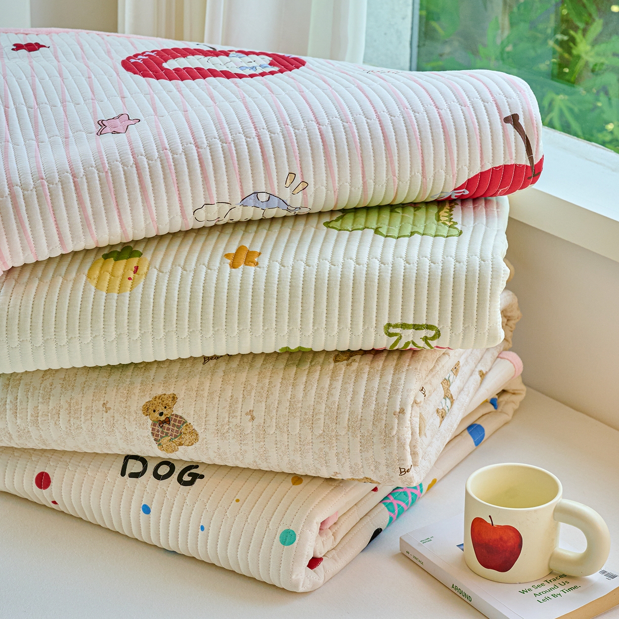 91家纺网 家纺一手货源 找家纺 X猫先生 2025新品棉加绒床盖一面全棉一面牛奶绒床盖炕盖加厚床单床垫四季款 组合图