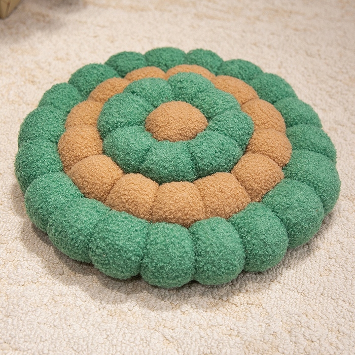 91家纺网 家纺一手货源 找家纺 （总）李帅家居 新款简约甜圈编织饼干坐垫抱枕靠垫拍照道具泰迪绒椅子垫