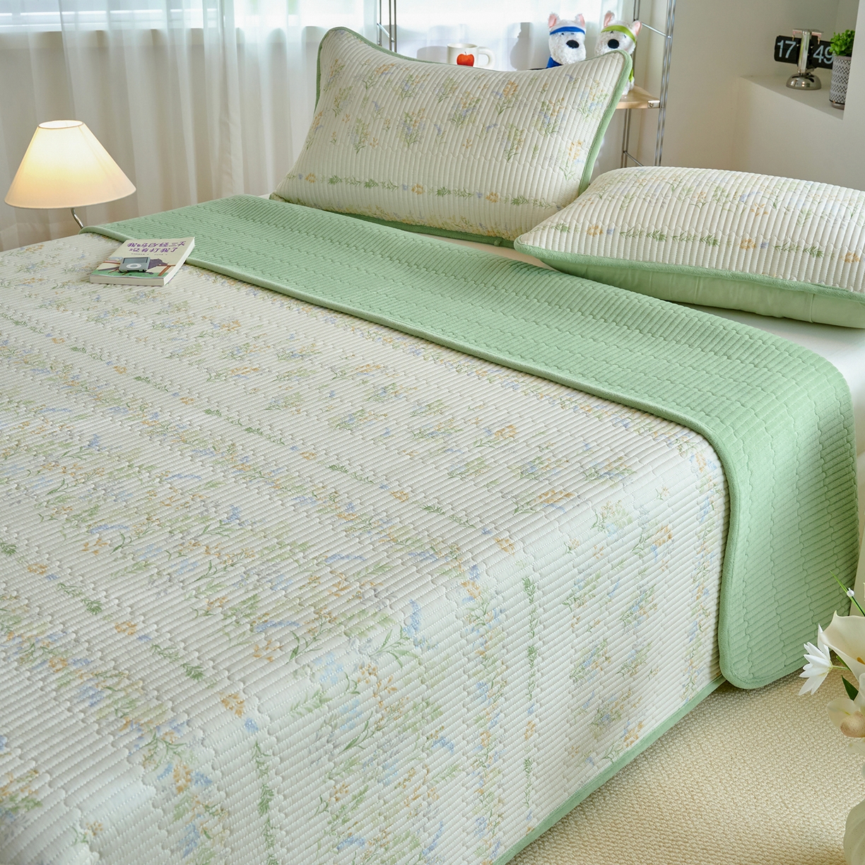 91家纺网 家纺一手货源 找家纺 （总）X猫先生 2025新品棉加绒床盖一面全棉一面牛奶绒床盖炕盖加厚床单床垫四季款