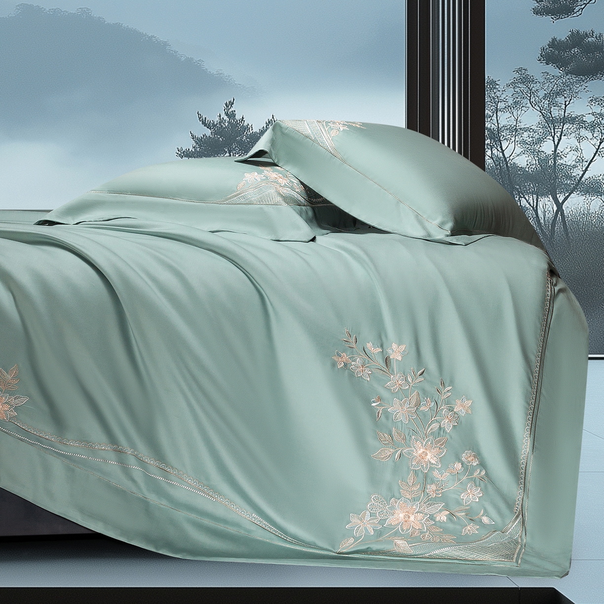 91家纺网 家纺一手货源 找家纺 （总）高大尚婚庆馆 2025新款磨毛四件套-梦语