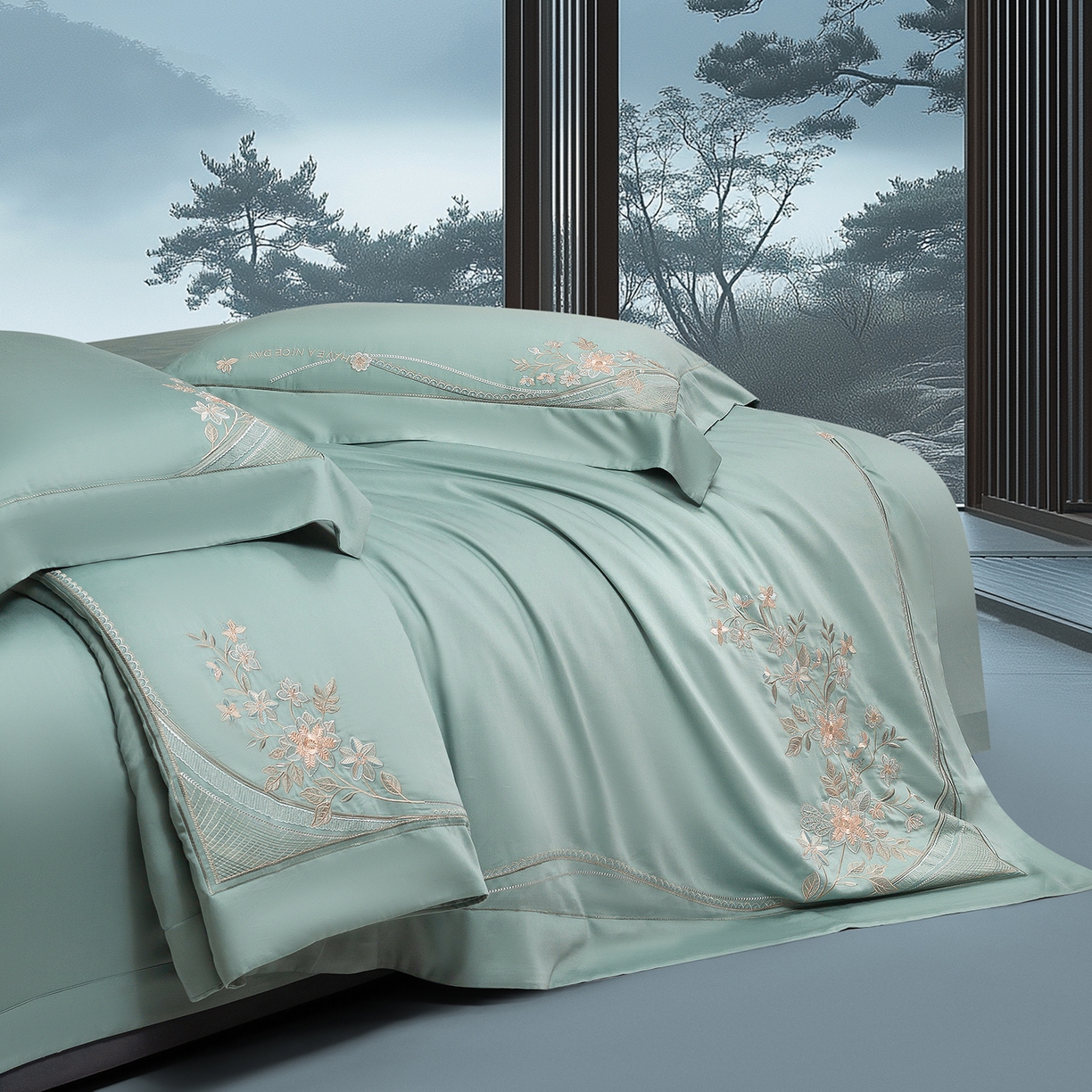 91家纺网 家纺一手货源 找家纺 （总）高大尚婚庆馆 2025新款磨毛四件套-梦语