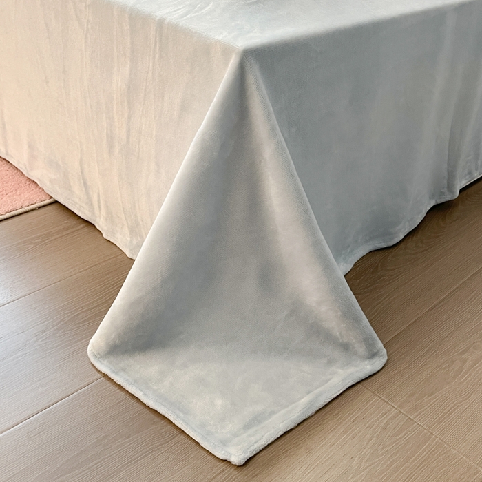 91家纺网 家纺一手货源 找家纺 酱子 2025新款成品提花包边牛奶绒四件套 提花-杏灰