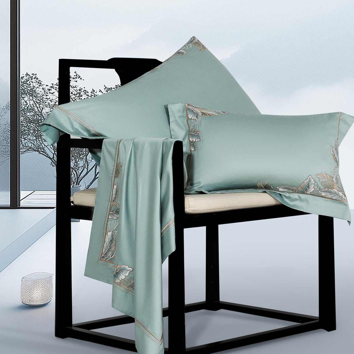 91家纺网 家纺一手货源 找家纺 （总）高大尚婚庆馆 2025新款磨毛四件套-蒂凡尼