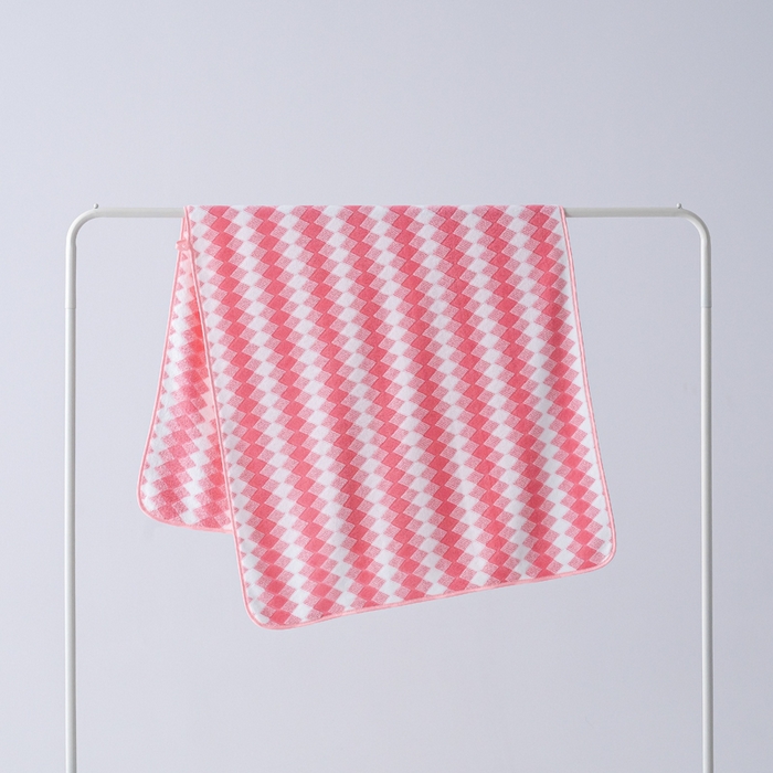 91家纺网 家纺一手货源 找家纺 （总）彩虹毛巾 加厚珊瑚绒毛巾浴巾套装三色格珊瑚绒吸水干发巾跨境外贸毛巾浴巾两件套女生洗澡毛浴巾方巾毛巾浴巾三件套