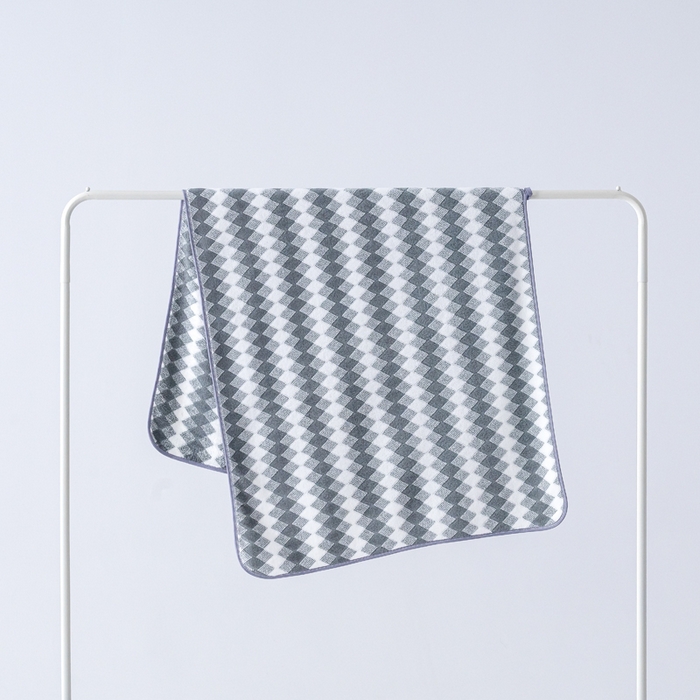 91家纺网 家纺一手货源 找家纺 （总）彩虹毛巾 加厚珊瑚绒毛巾浴巾套装三色格珊瑚绒吸水干发巾跨境外贸毛巾浴巾两件套女生洗澡毛浴巾方巾毛巾浴巾三件套