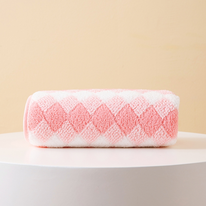 91家纺网 家纺一手货源 找家纺 （总）彩虹毛巾 加厚珊瑚绒毛巾浴巾套装三色格珊瑚绒吸水干发巾跨境外贸毛巾浴巾两件套女生洗澡毛浴巾方巾毛巾浴巾三件套