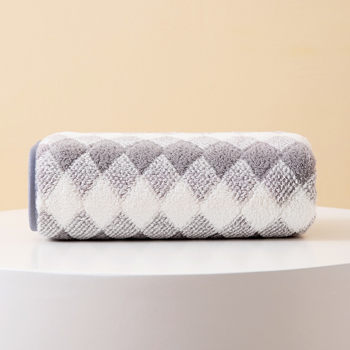 91家纺网 家纺一手货源 找家纺 （总）彩虹毛巾 加厚珊瑚绒毛巾浴巾套装三色格珊瑚绒吸水干发巾跨境外贸毛巾浴巾两件套女生洗澡毛浴巾方巾毛巾浴巾三件套